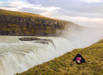 kasia kowalczyk twins on tour iceland waterfall travel blog