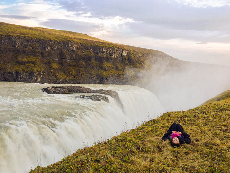 kasia kowalczyk twins on tour iceland waterfall travel blog