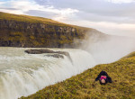 kasia kowalczyk twins on tour iceland waterfall