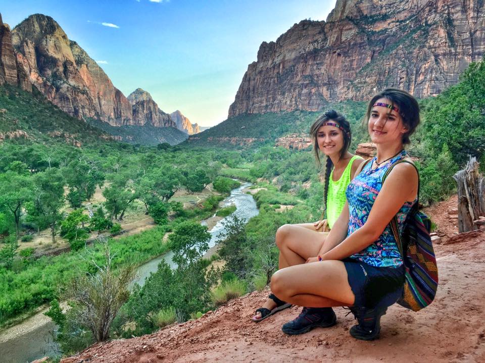 podroz twins on tour zion national park usa